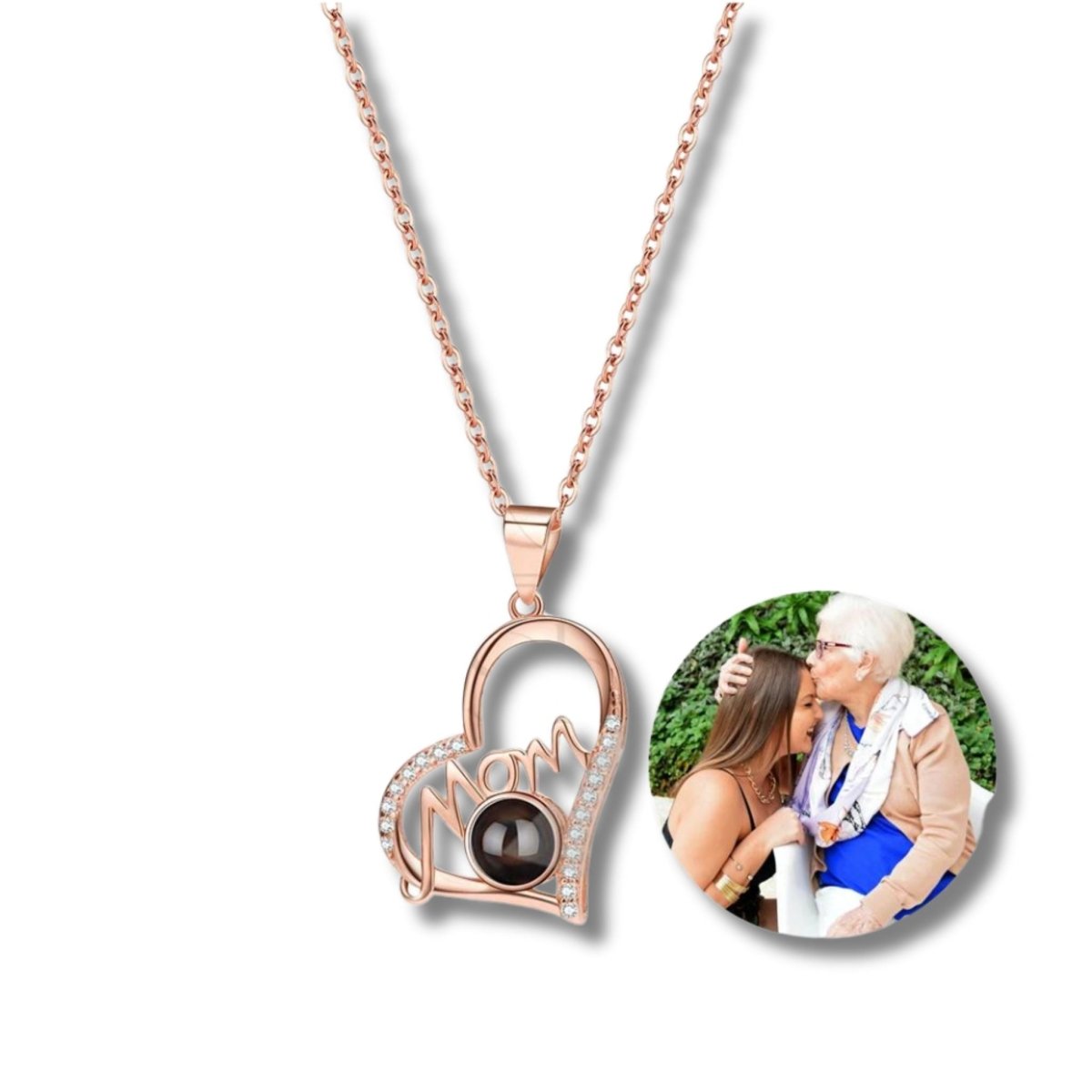 Custom Photo Projection Heart Pendants for Mums - ,Photo Necklaces Personalisr Au