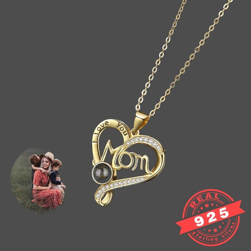 Custom Photo Projection Heart Pendants for Mums - ,Photo Necklaces Personalisr Au