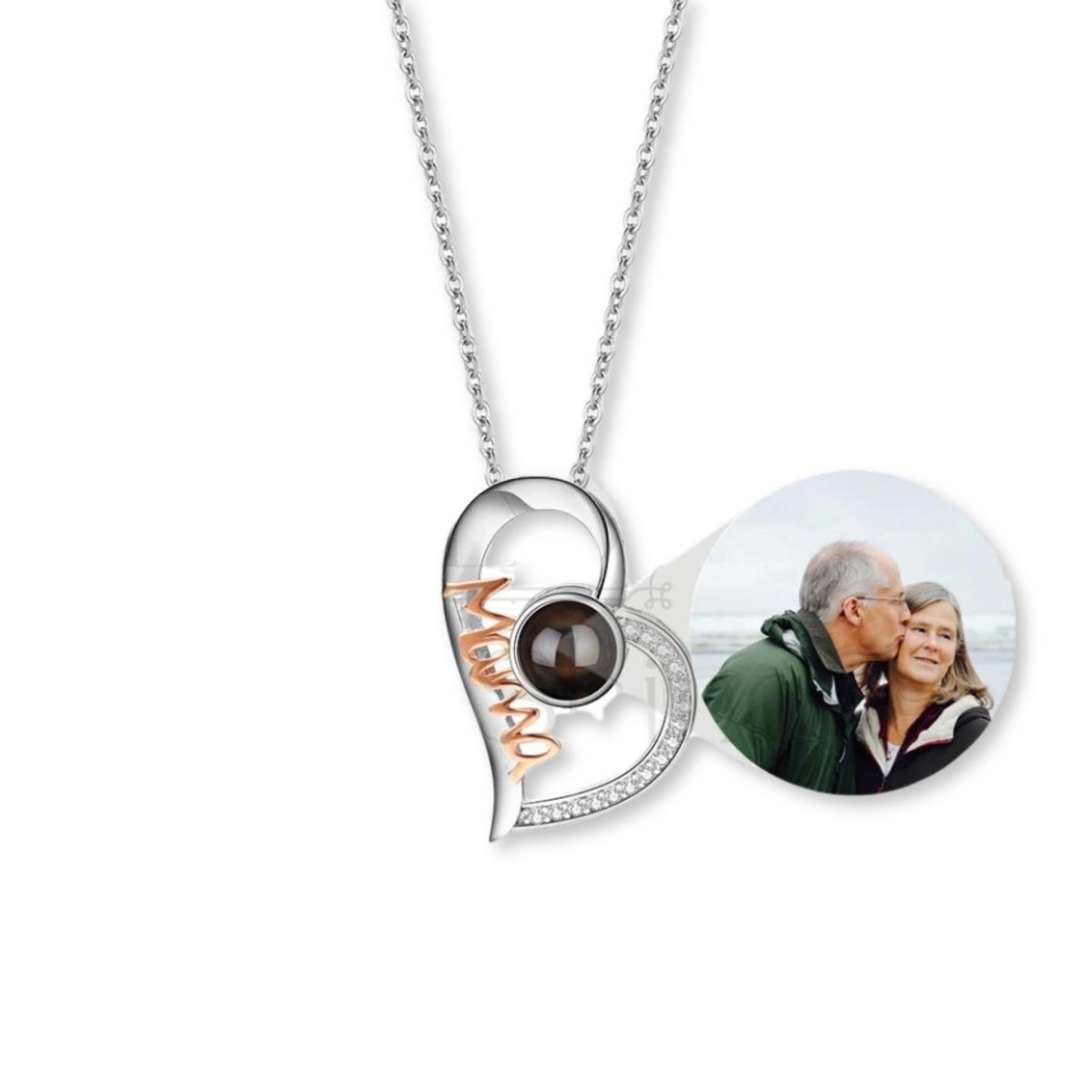 Custom Photo Projection Heart Pendants for Mums - ,Photo Necklaces Personalisr Au