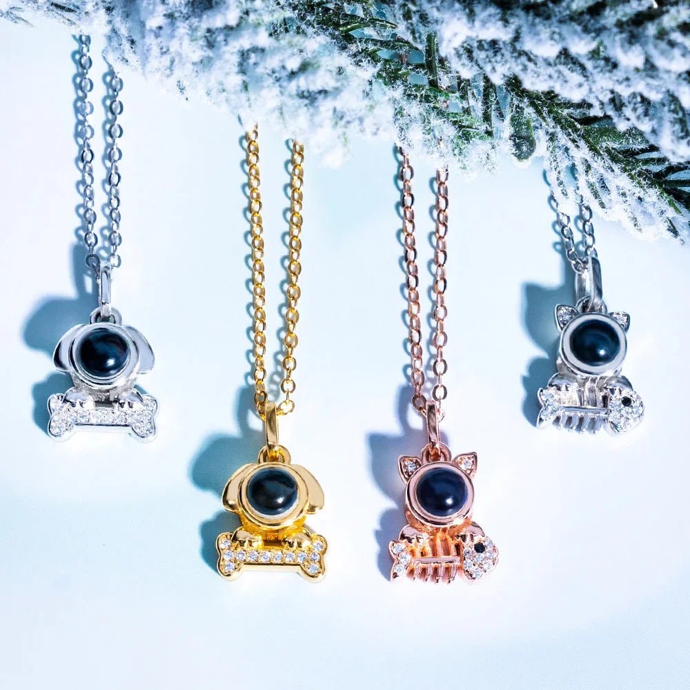 Pawsome Dog Photo Projection Necklace,Photo Necklaces