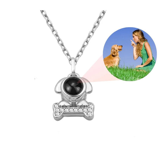 Dog Photo Projection Necklace - ,Photo Necklaces Personalisr Au