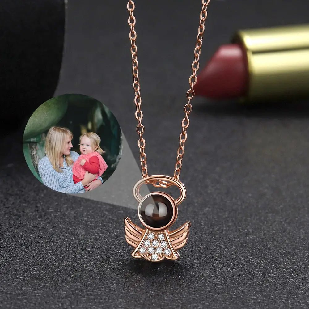 Personalised 925 Sterling Silver Photo Projection Necklaces - Photo Necklaces Personalisr Au