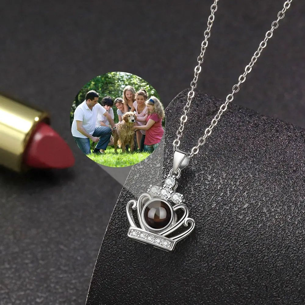 Personalised 925 Sterling Silver Photo Projection Necklaces - Photo Necklaces Personalisr Au