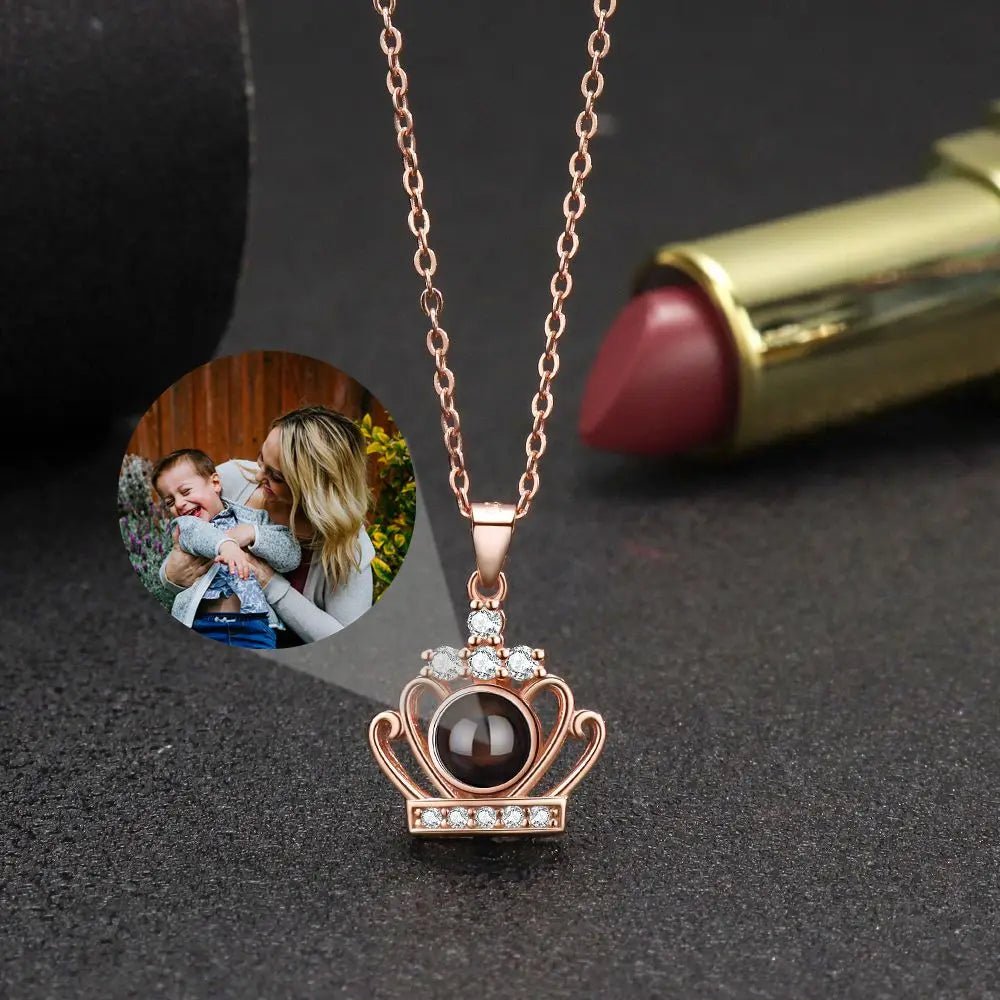 Personalised 925 Sterling Silver Photo Projection Necklaces - Photo Necklaces Personalisr Au