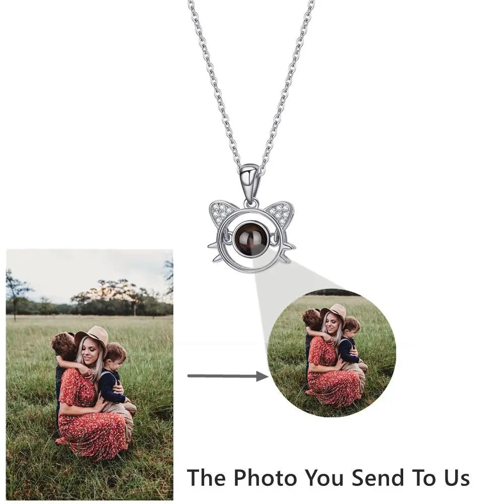 Personalised 925 Sterling Silver Photo Projection Necklaces - Photo Necklaces Personalisr Au