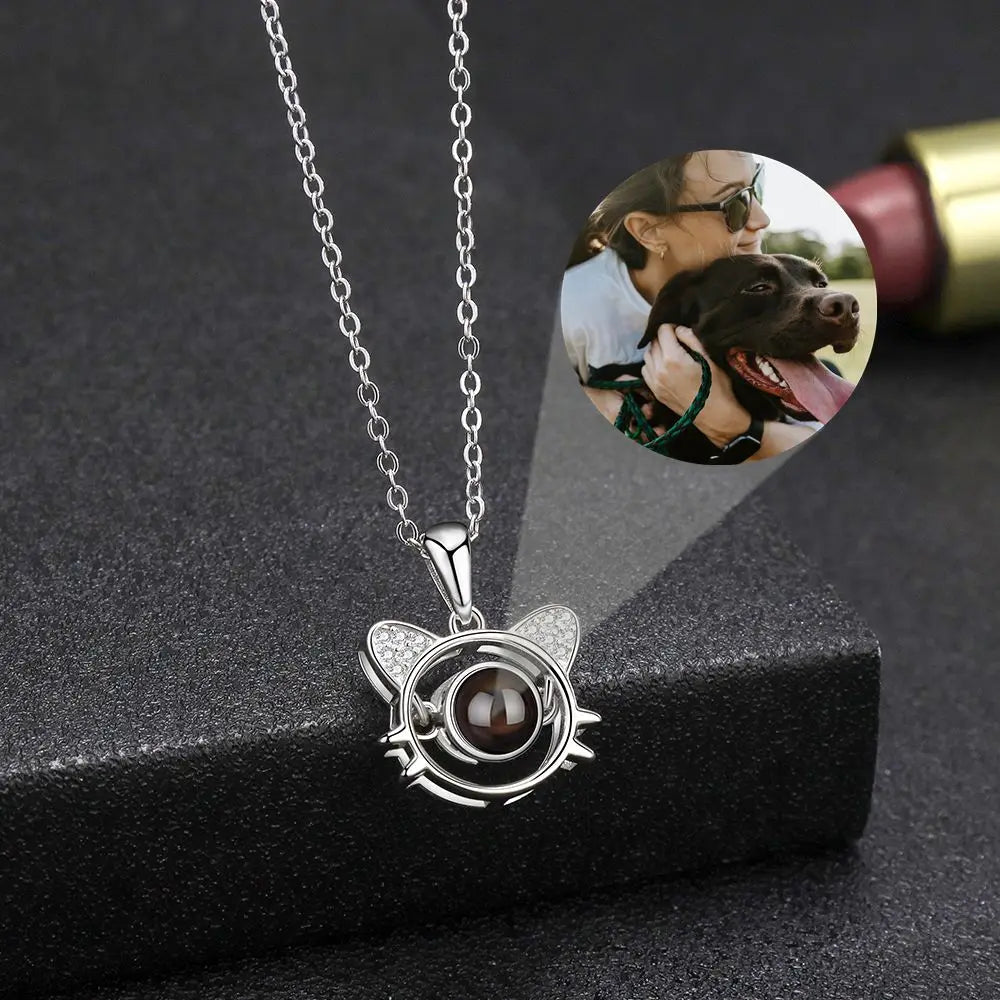 Personalised 925 Sterling Silver Photo Projection Necklaces - Photo Necklaces Personalisr Au