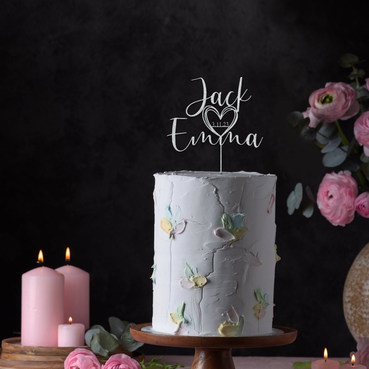 Personalised Acrylic Wedding Cake Topper - cake topper Personalisr Au