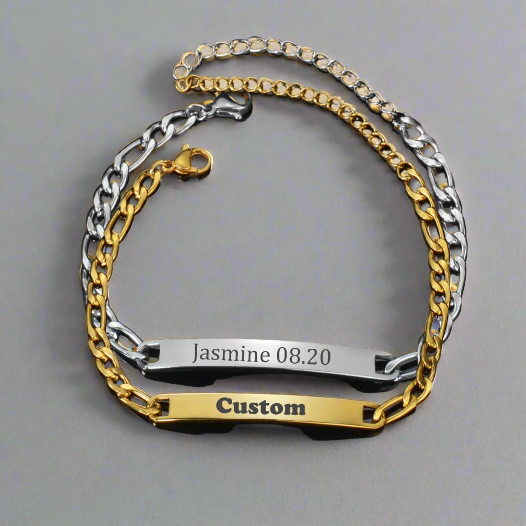 Personalised Bracelet – Custom Engraved Stainless Steel