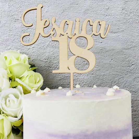 Personalised Name and Age Cake Topper Australia - cake topper Personalisr Au