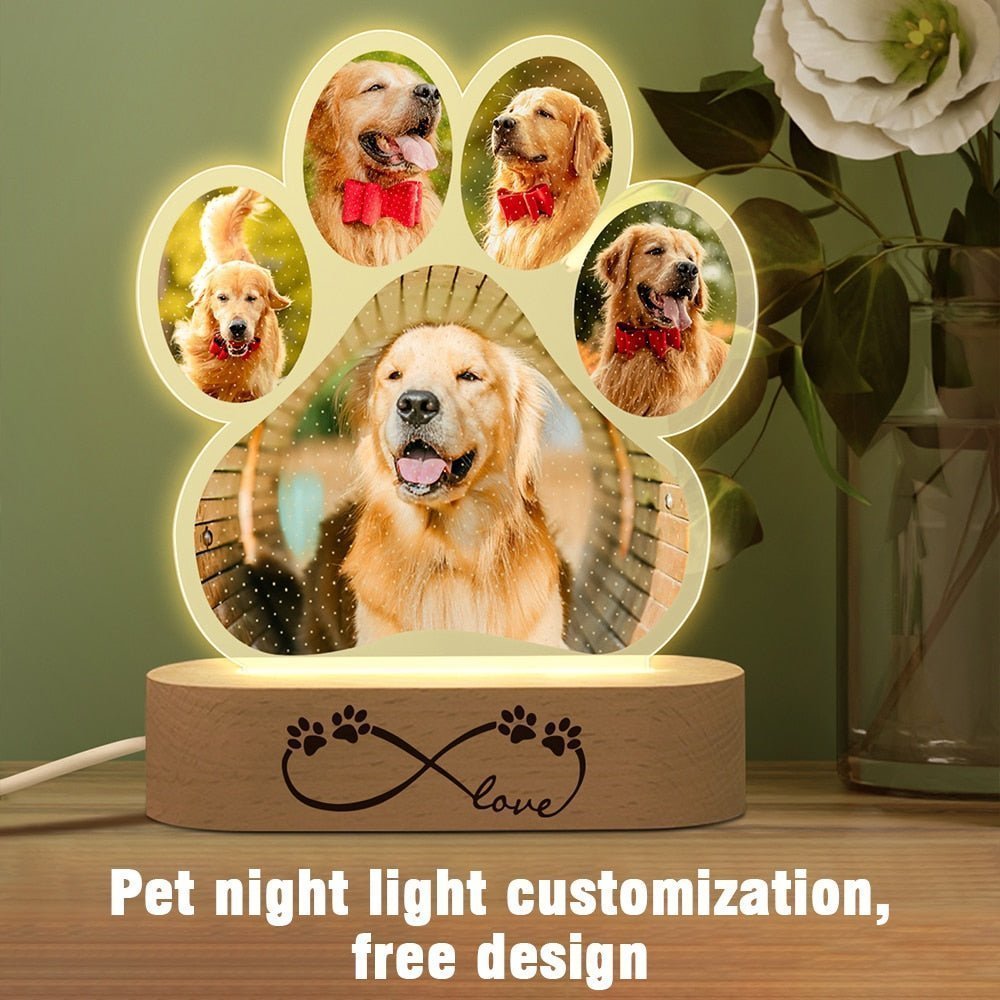 Personalised Custom Pet Photo LED Night Lightled custom light