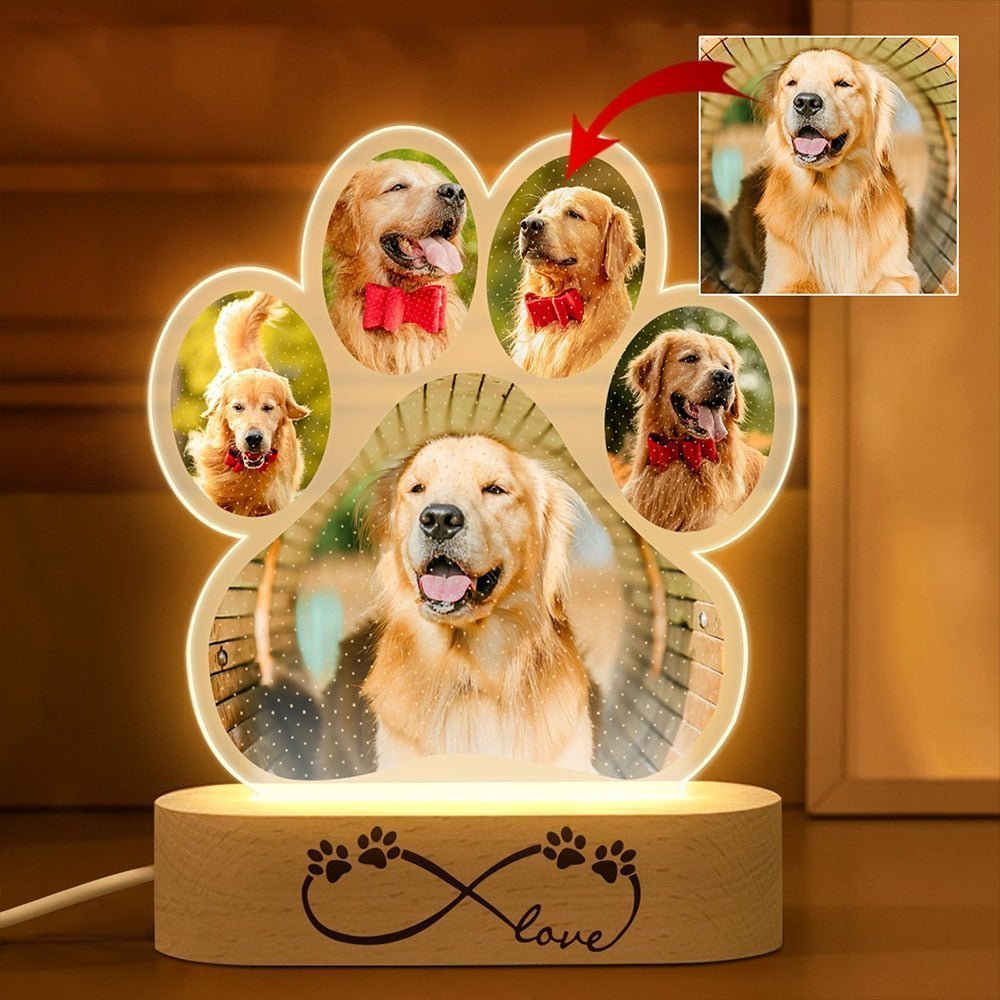 Personalised Custom Pet Photo LED Night Light - led custom light Personalisr Au