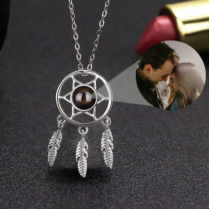 Personalised Dreamcatcher Photo Projection Necklace - Fashion Necklace Personalisr Au