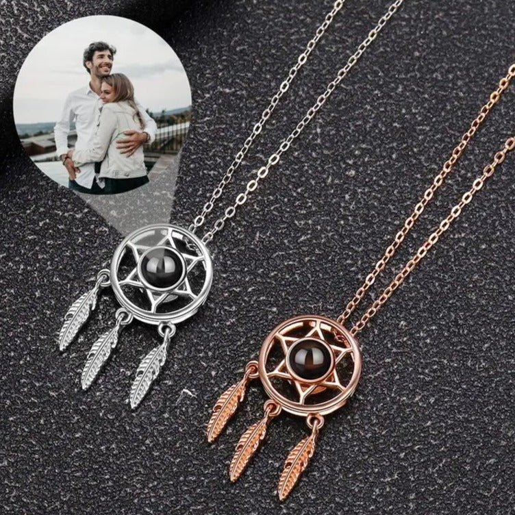 Personalised Dreamcatcher Photo Projection Necklace - Fashion Necklace Personalisr Au