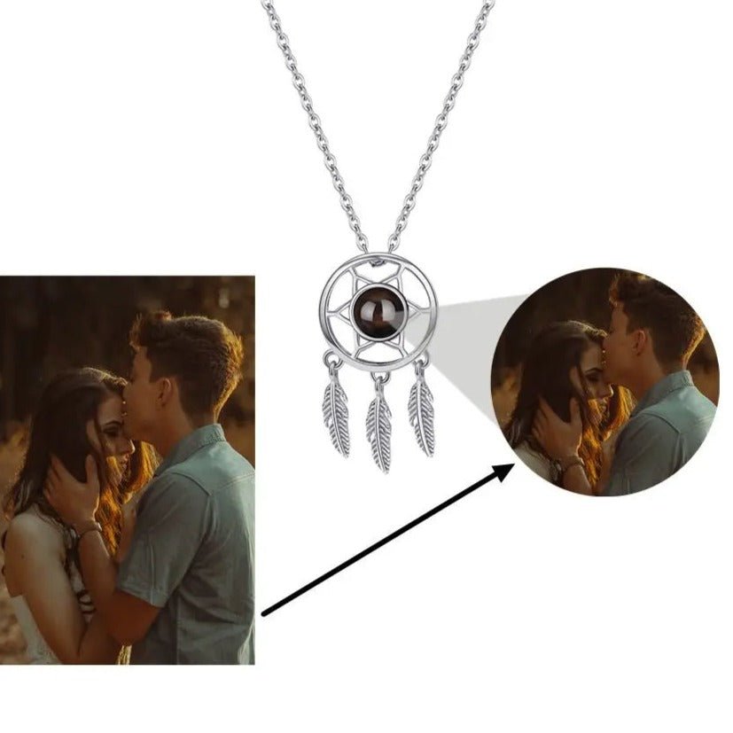 Personalised Dreamcatcher Photo Projection Necklace - Fashion Necklace Personalisr Au