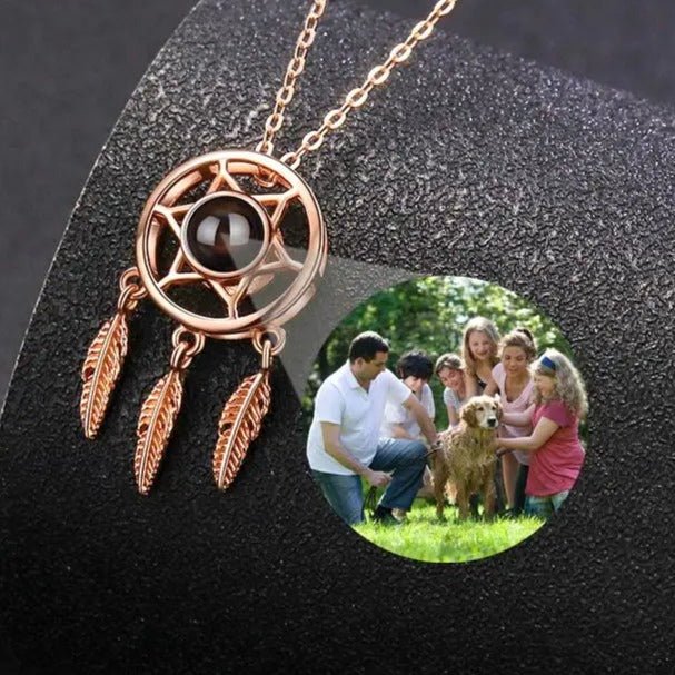 Personalised Dreamcatcher Photo Projection Necklace - Fashion Necklace Personalisr Au