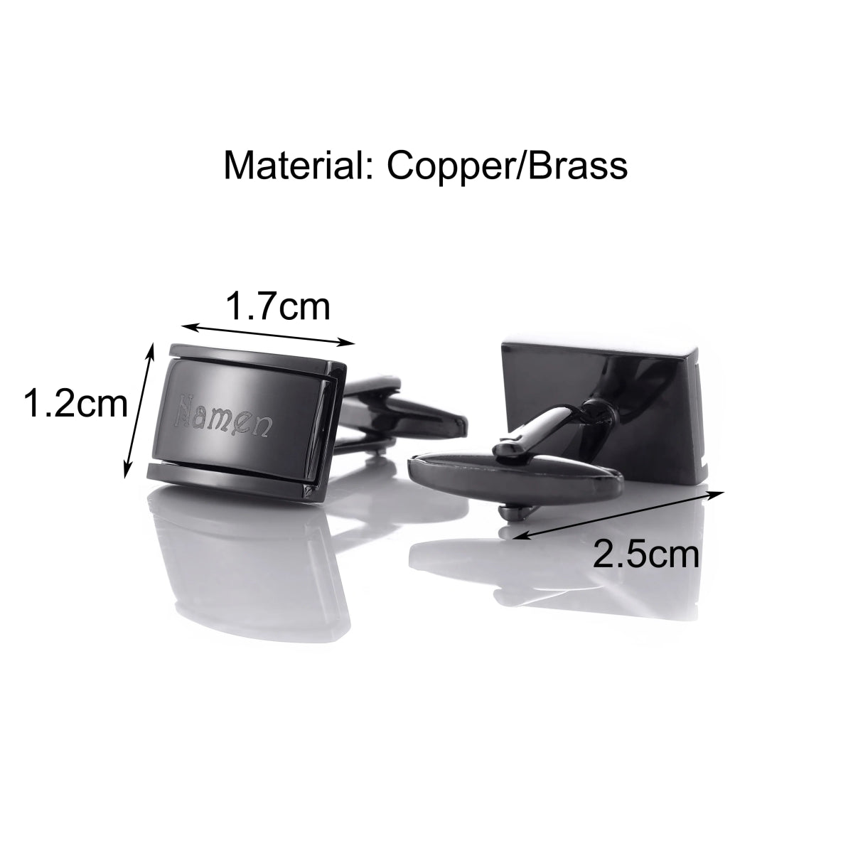 Personalised Engraved Black CufflinksCufflinks
