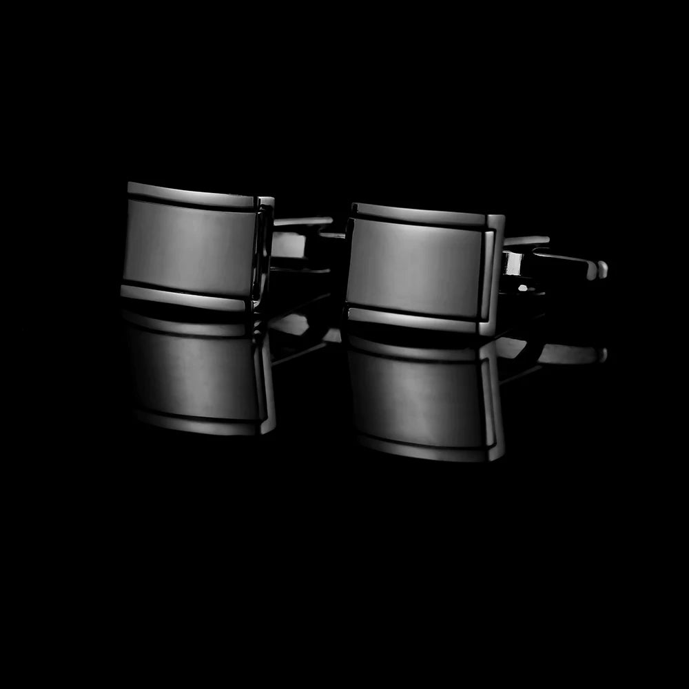 Personalised Engraved Black Cufflinks - Cufflinks Personalisr Au