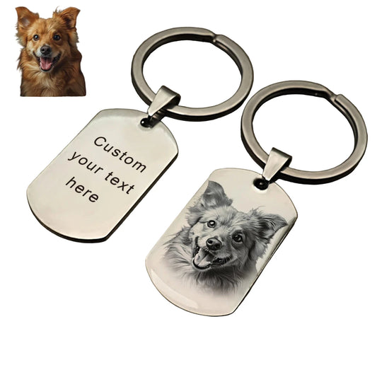 Personalised Engraved Photo Keychain Australia