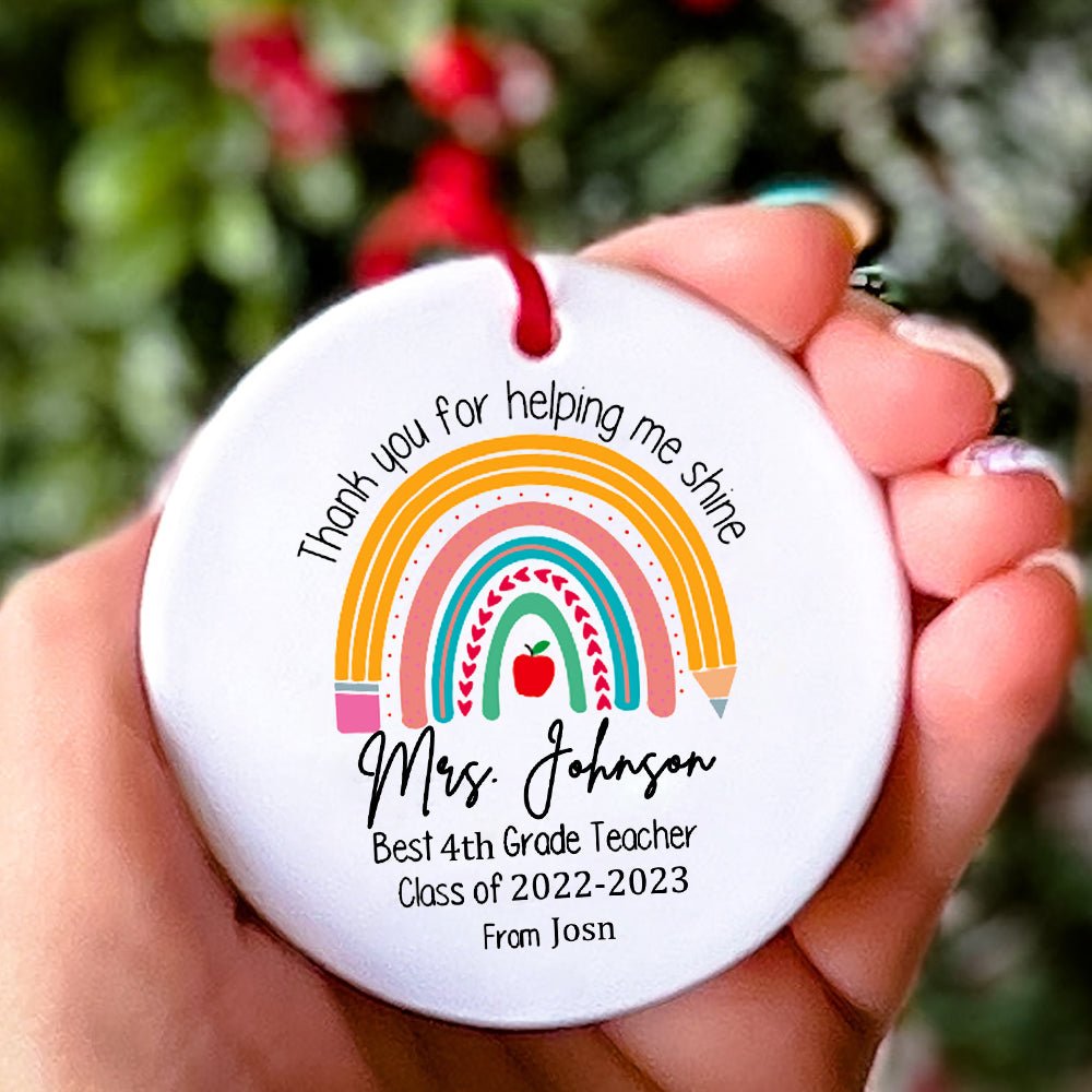 Personalised for Teacher Ceramic Ornament