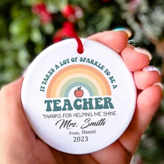 Personalised for Teacher Ceramic Ornament - Christmas & New Year,Ornaments Personalisr Au