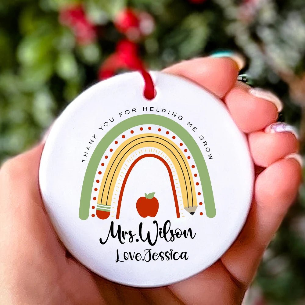 Personalised for Teacher Ceramic Ornament - Christmas & New Year,Ornaments Personalisr Au