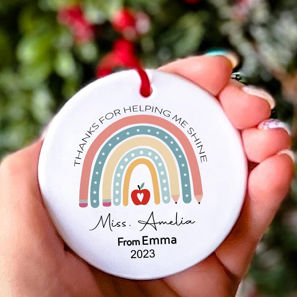 Personalised for Teacher Ceramic Ornament - Christmas & New Year,Ornaments Personalisr Au