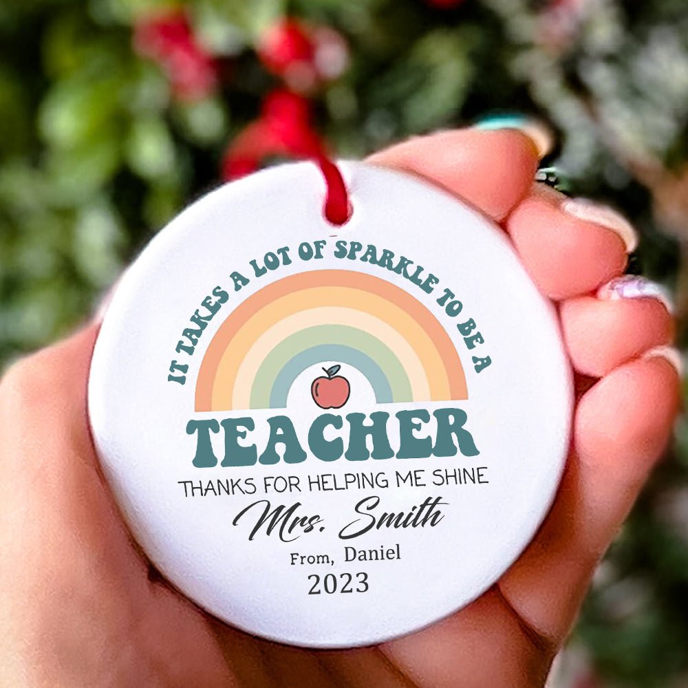 Personalised for Teacher Ceramic Ornament - Christmas & New Year,Ornaments Personalisr Au