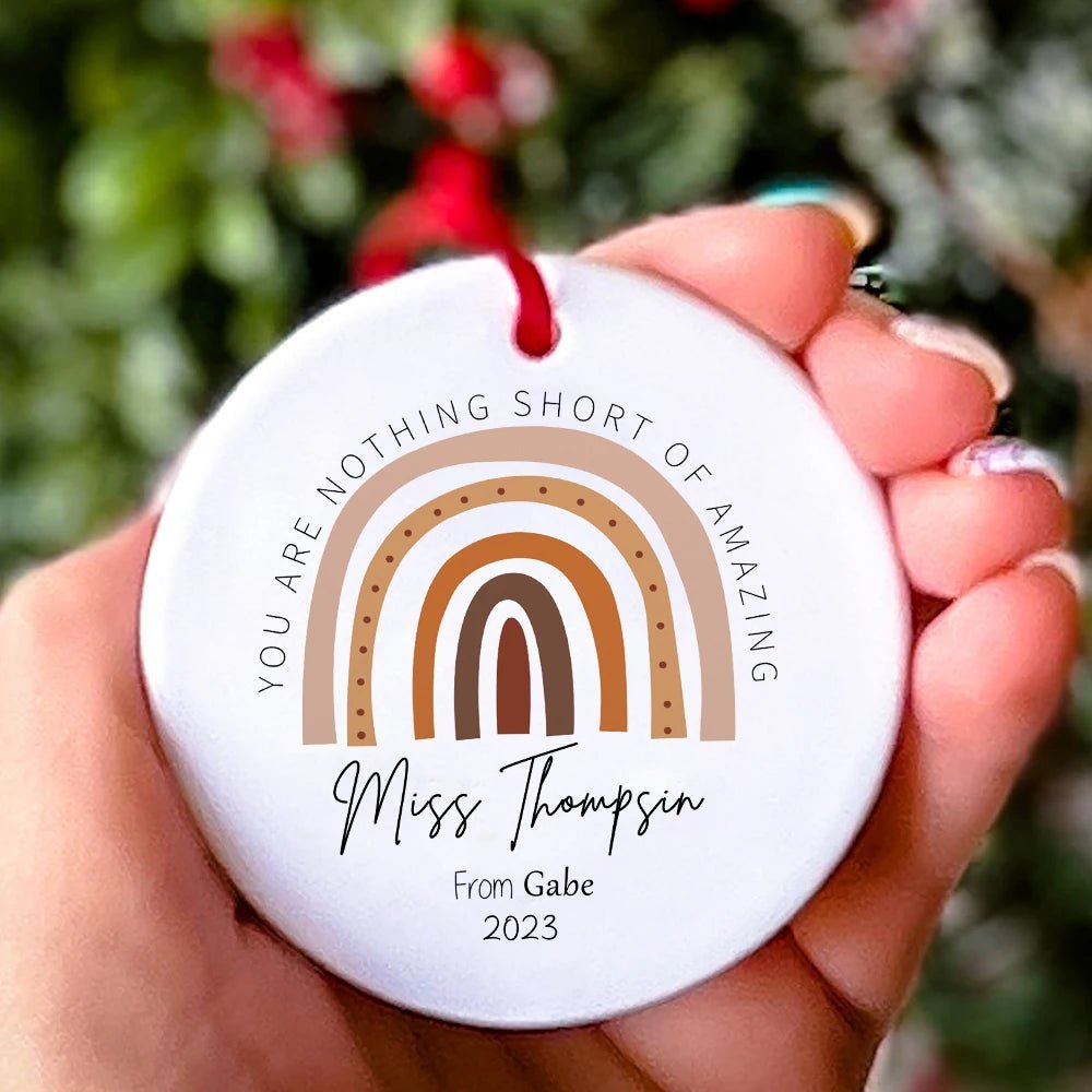 Personalised for Teacher Ceramic Ornament - Christmas & New Year,Ornaments Personalisr Au