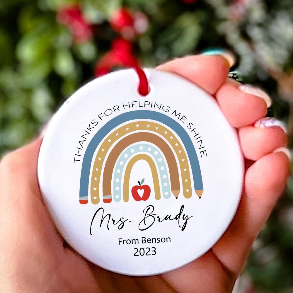 Personalised for Teacher Ceramic Ornament