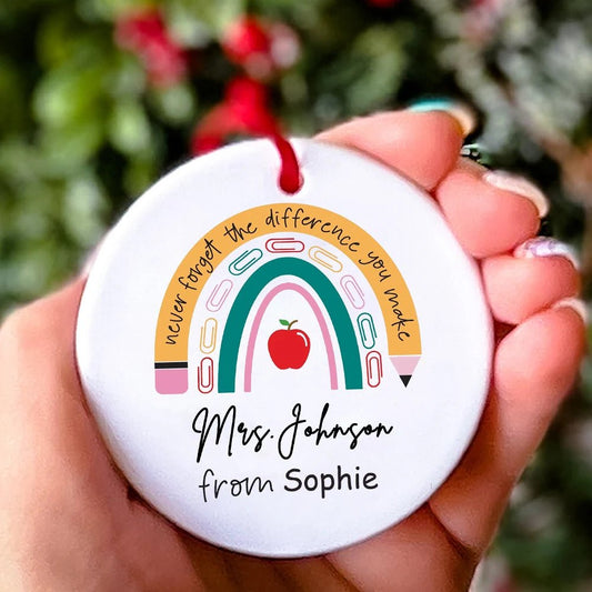 Personalised for Teacher Ceramic Ornament - Christmas & New Year,Ornaments Personalisr Au