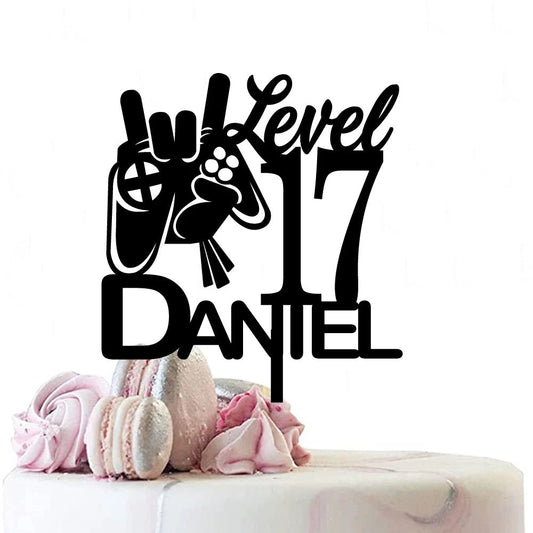 Personalised Name and Age Game Birthday Cake Topper - cake topper Personalisr Au