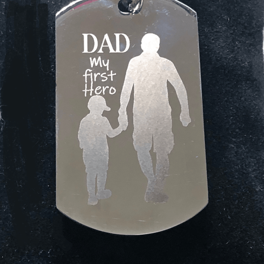 Personalised Keyring for Dad – Engraved Gift with Custom Message - Key Chains Personalisr Au
