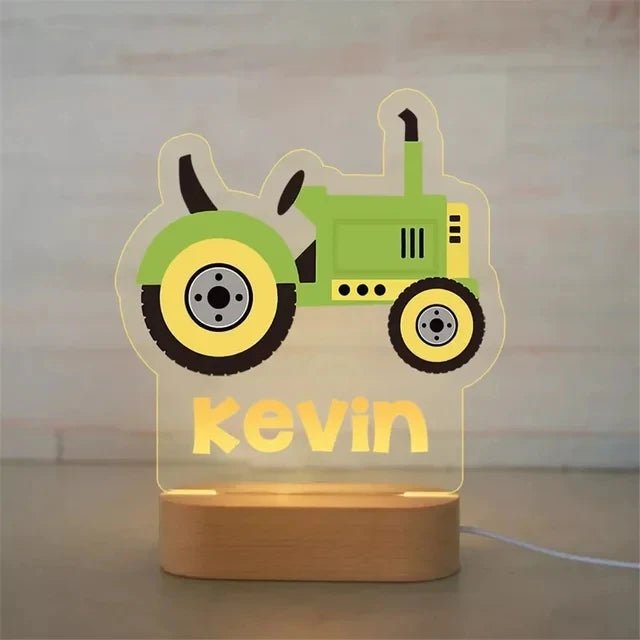Personalised Kids Name Night Lights - Trucks - nightlight Personalisr Au