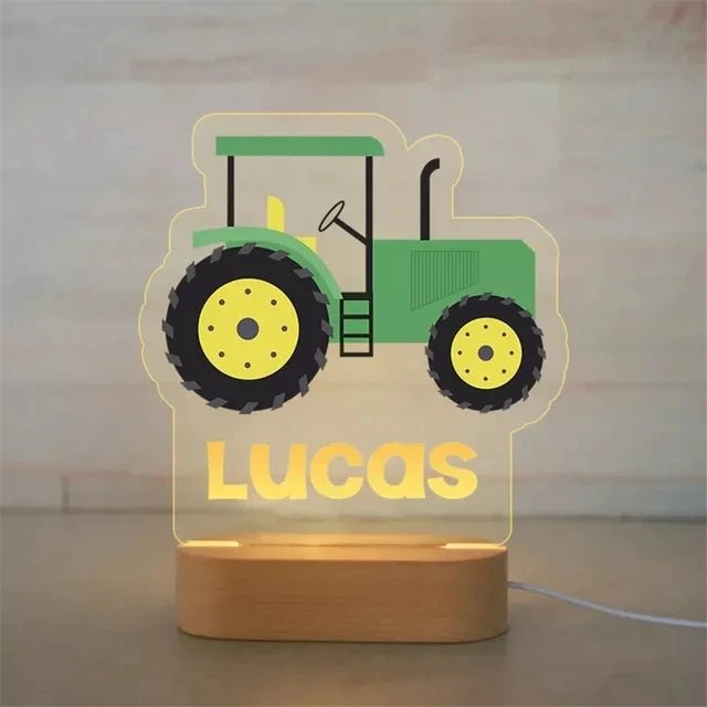 Personalised Kids Name Night Lights - Trucks - nightlight Personalisr Au