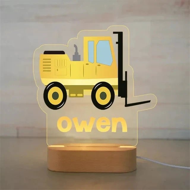 Personalised Kids Name Night Lights - Trucksnightlight
