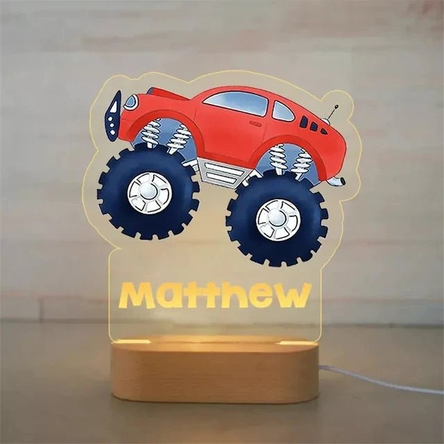 Personalised Kids Name Night Lights - Trucksnightlight