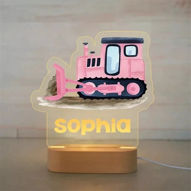 Personalised Kids Name Night Lights - Trucks - nightlight Personalisr Au