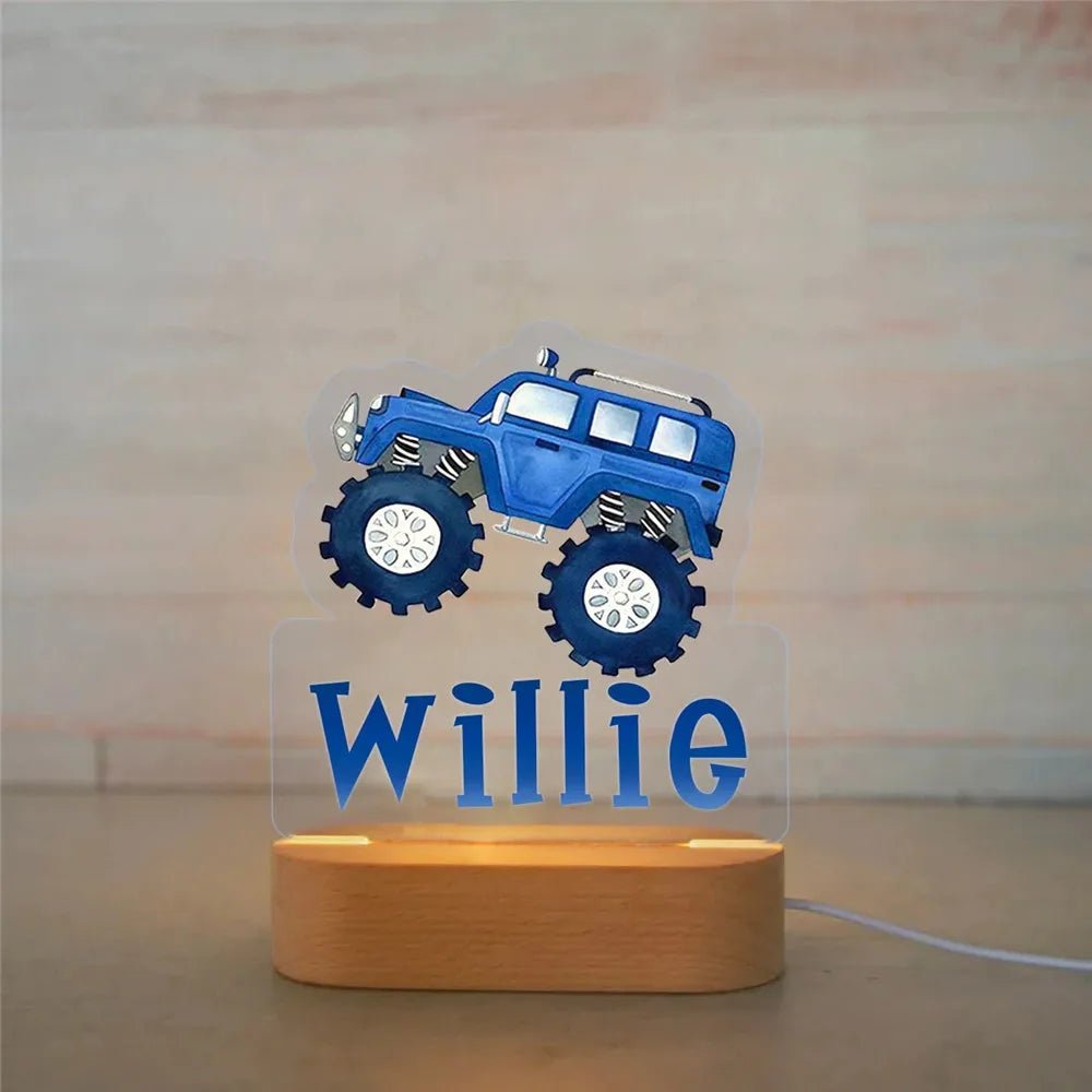 Personalised Kids Name Night Lights - Trucksnightlight