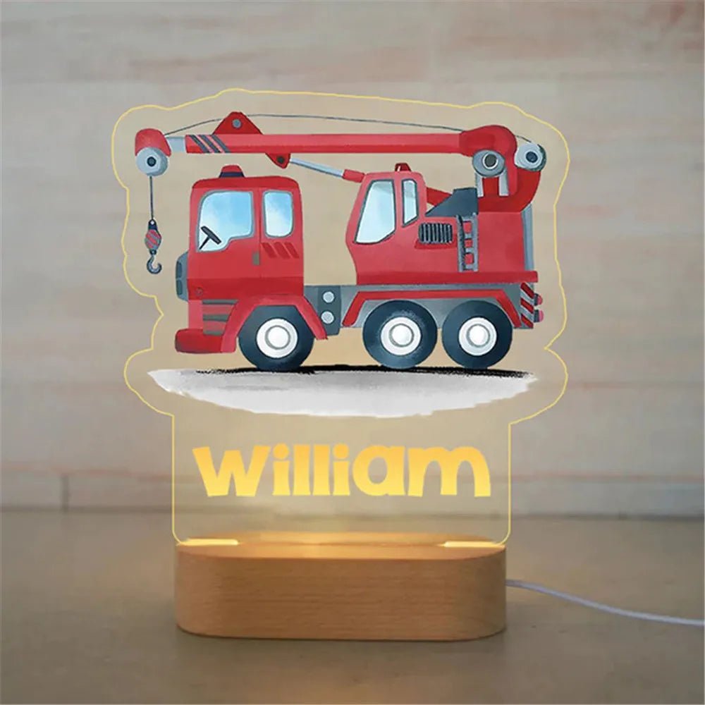 Personalised Kids Name Night Lights - Trucksnightlight