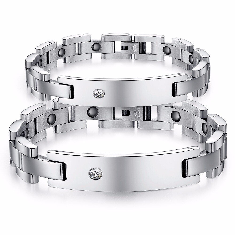 Personalised Matching Couples ID Bracelets0