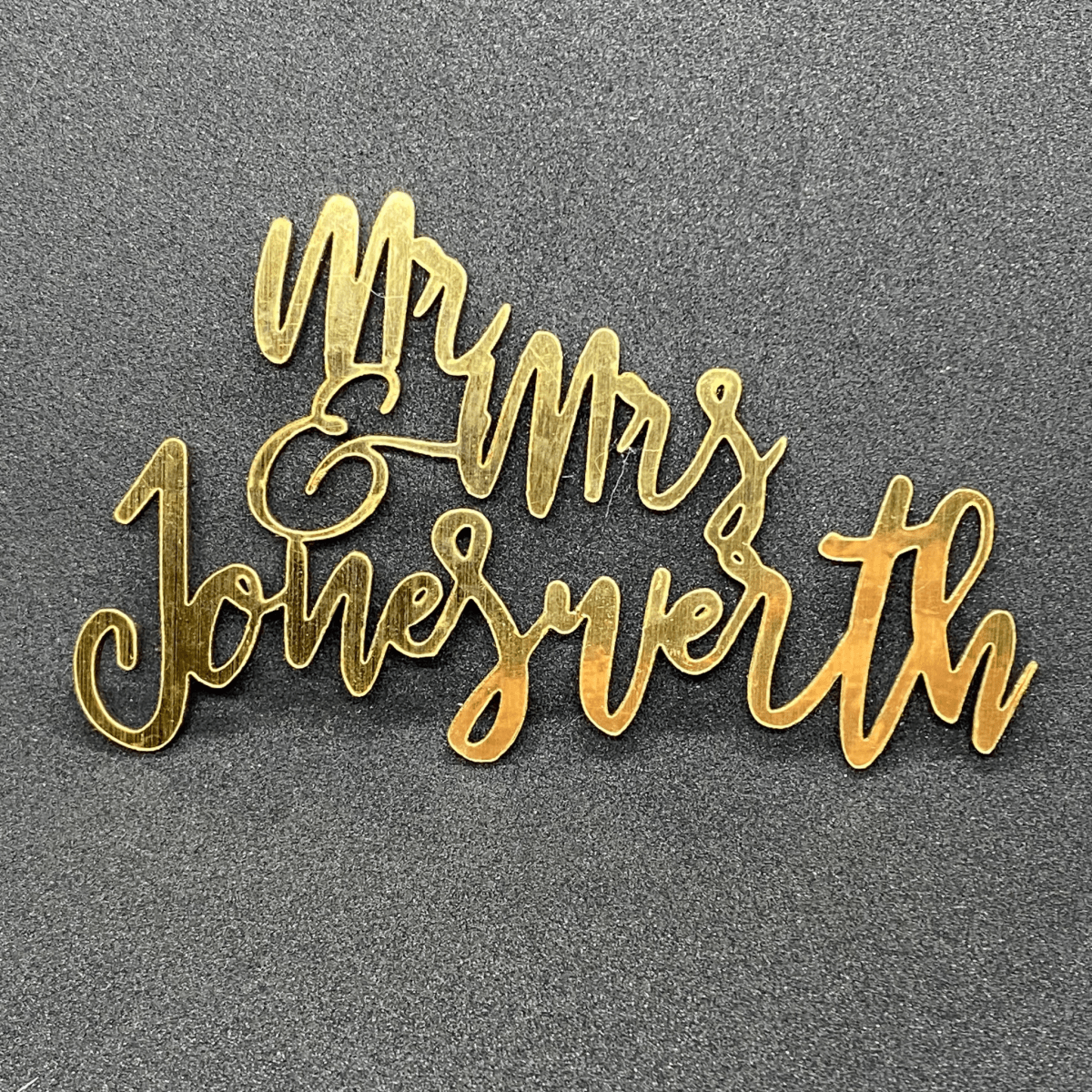 Personalised Mr & Mrs Wedding Cake Topper - cake topper Personalisr Au