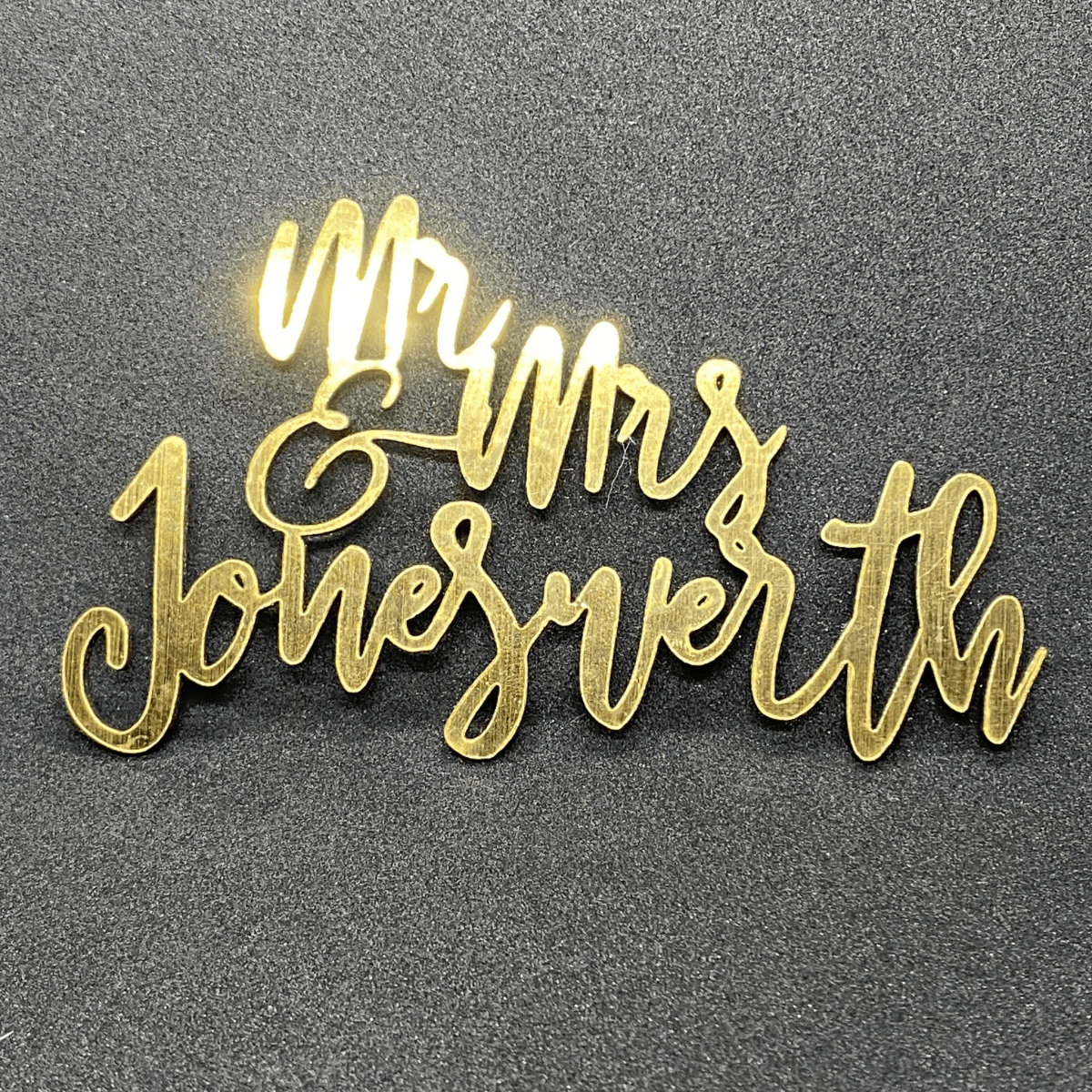 Personalised Mr & Mrs Wedding Cake Topper - cake topper Personalisr Au