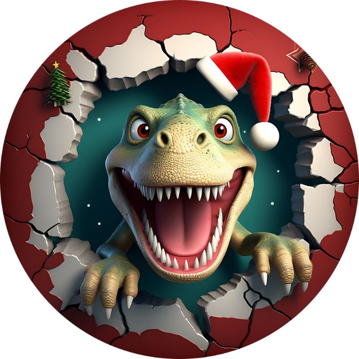 Custom Name Dinosaur Christmas Ornament Dino11