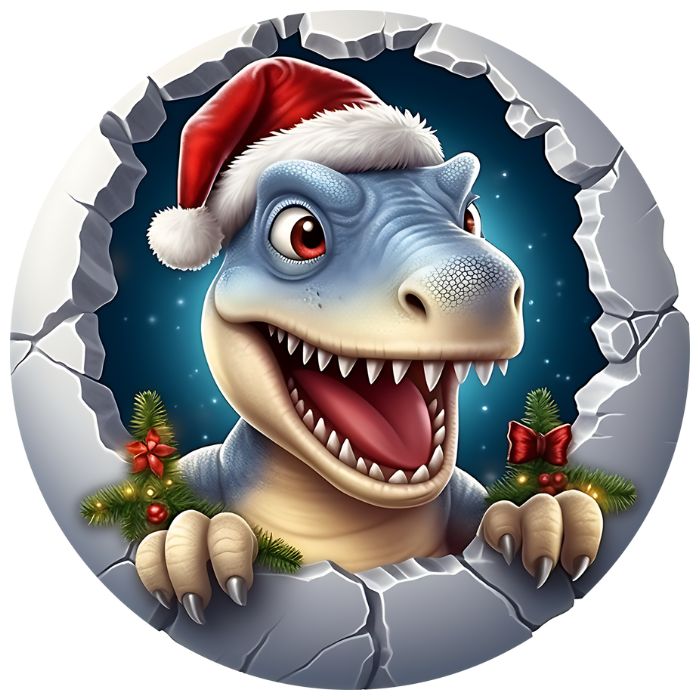 Custom Name Dinosaur Christmas Ornament Dino8