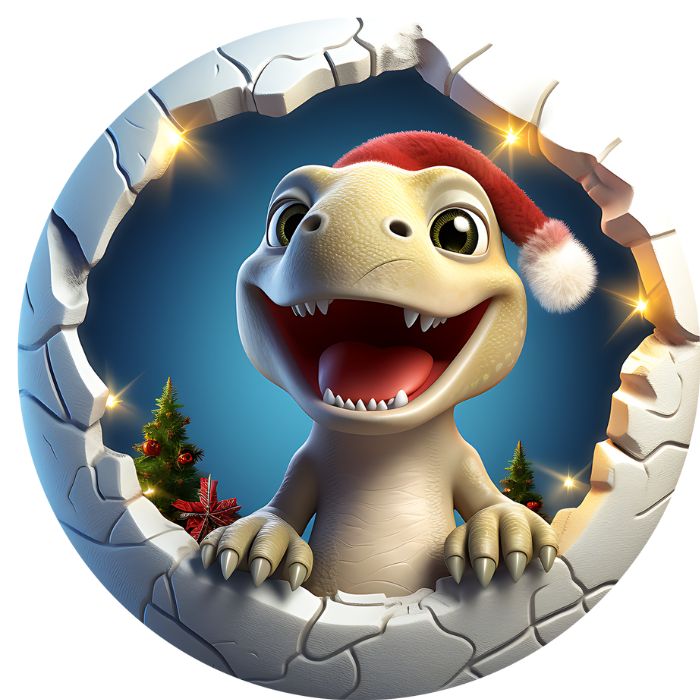 Custom Name Dinosaur Christmas Ornament Dino9