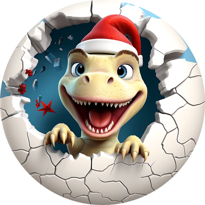 Custom Name Dinosaur Christmas Ornament Dino6