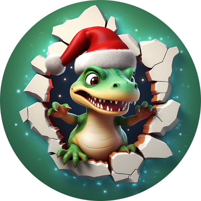 Custom Name Dinosaur Christmas Ornament Dino10