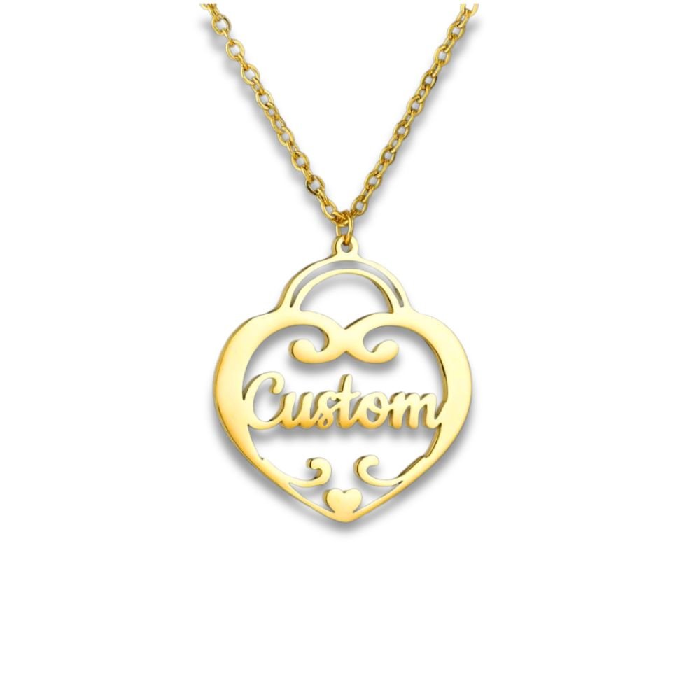 Personalised Name Heart Shaped Necklace - Name Necklaces Personalisr Au