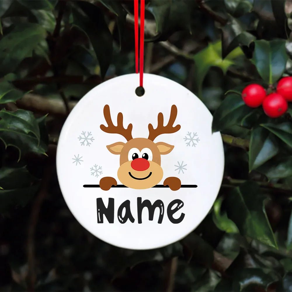 Personalised Name Reindeer Christmas Tree Ornaments - Christmas Ornaments Personalisr Au