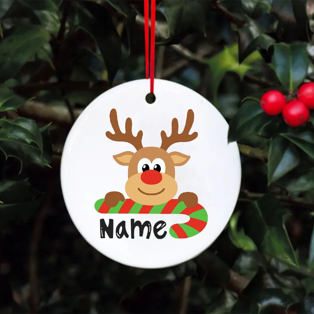 Personalised Name Reindeer Christmas Tree Ornaments - Christmas Ornaments Personalisr Au